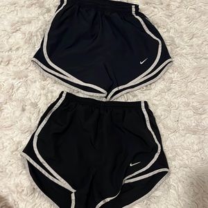 black and navy nike shorts (xs)